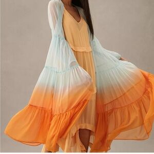 Blue & Orange Anthropologie Duster